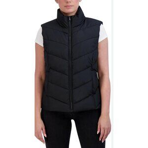 Black Packable Puffer Vest Womens Size L By SO Travel Winter Outdoors Athleisure
